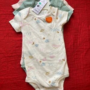 Carter's Sea Life Print and Green Bodysuit Set